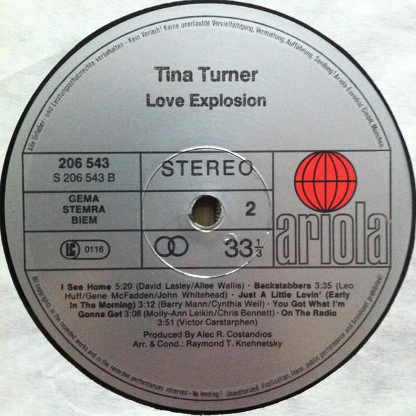Cover zu Tina Turner - Love Explosion | 1984 | Vinyl | Electronic, Funk / Soul | Europe Schallplatten Ankauf