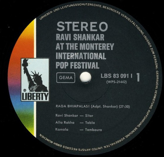 Cover zu Ravi Shankar - Ravi Shankar At The Monterey International Pop Festival | 1972 | Vinyl | Folk, World, & Country | Germany Schallplatten Ankauf