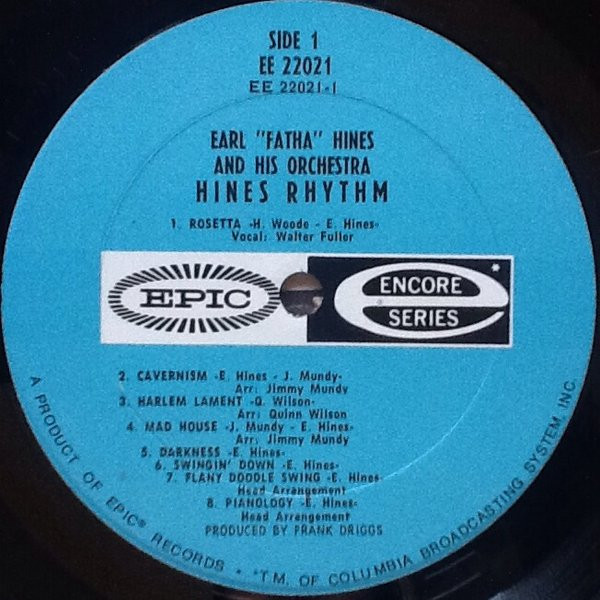 Cover zu Earl Hines And His Orchestra - Hines Rhythm | Vinyl | Jazz | US