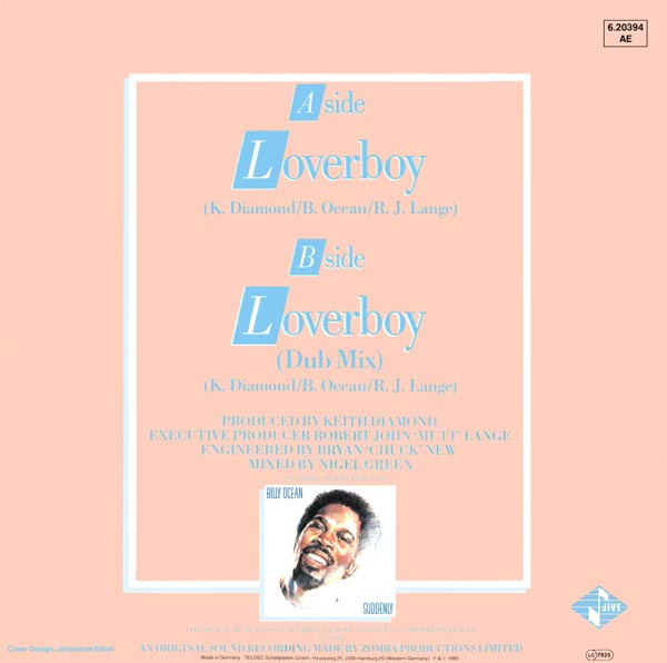 Cover zu Billy Ocean - Loverboy | 1985 | Vinyl | Electronic, Funk / Soul | Germany