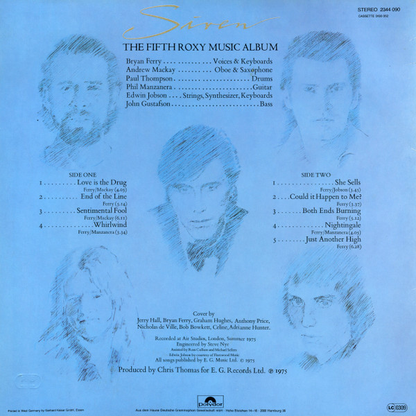 Cover zu Roxy Music - Siren | Vinyl | Rock | Germany Schallplatten Ankauf