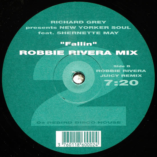 Cover zu Richard Grey Presents New Yorker Soul Feat. Shernette May - Fallin' (Robbie Rivera Mix) | 2004 | Vinyl | Electronic Schallplatten Ankauf