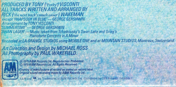 Cover zu Rick Wakeman - Rhapsodies | 1979 | Vinyl | Rock | Europe