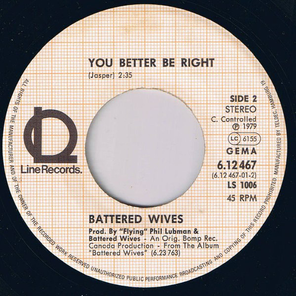 Cover zu Battered Wives - Daredevil | 1979 | Vinyl, 7