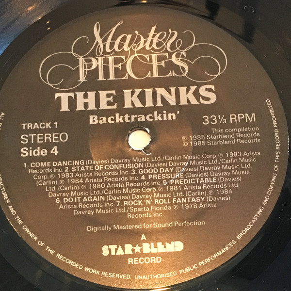 Cover zu The Kinks - Backtrackin' | 1985 | Vinyl | Rock, Pop | UK