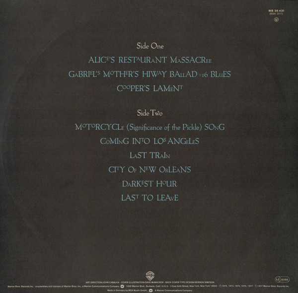 Cover zu Arlo Guthrie - The Best Of Arlo Guthrie | 1977 | Vinyl | Rock, Folk, World, & Country | Germany Schallplatten Ankauf