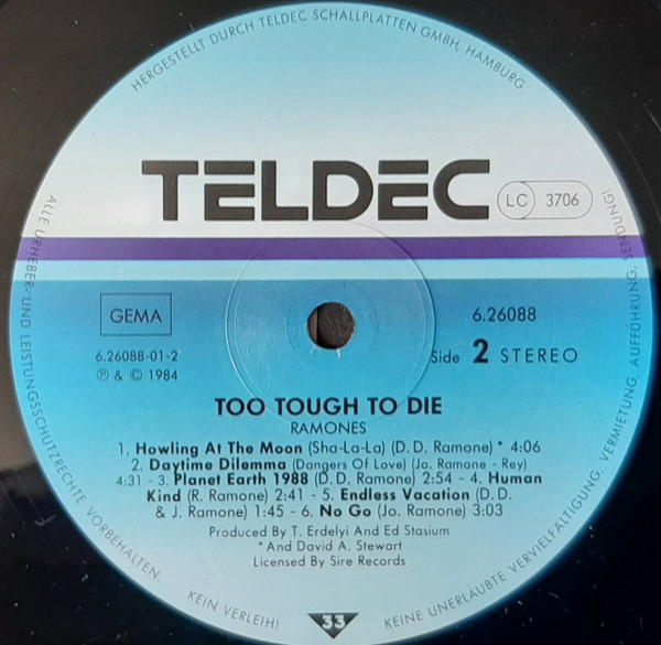 Cover zu Ramones - Too Tough To Die | 1989 | Vinyl | Rock | Germany Schallplatten Ankauf