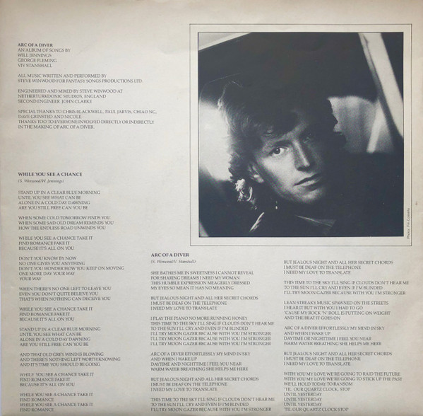 Cover zu Steve Winwood - Arc Of A Diver | 1980 | Vinyl | Rock | Italy