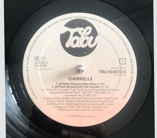 Cover zu Cherrelle - Affair | 1989 | Vinyl | Funk / Soul | Europe