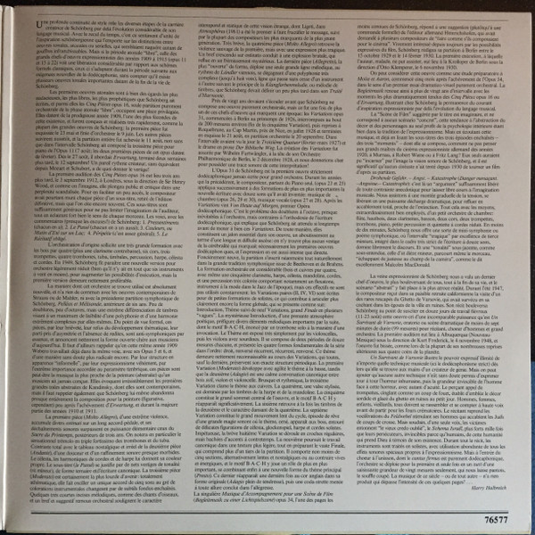 Cover zu Arnold Schoenberg - Pierre Boulez - BBC Symphony Orchestra - Variations Etc. | 1978 | Vinyl | Classical | Germany