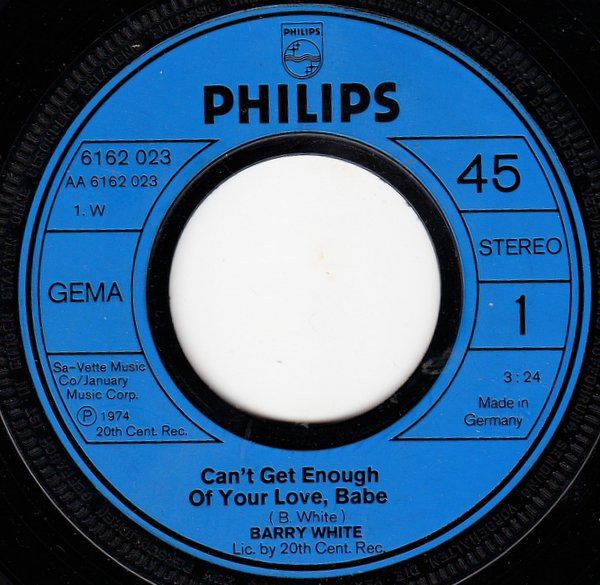 Cover zu Barry White - Can't Get Enough Of Your Love, Babe | 1974 | Vinyl | Funk / Soul | Germany