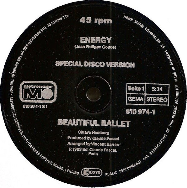 Cover zu Beautiful Ballet - Energy / Work-out | 1983 | Vinyl | Electronic | Germany Schallplatten Ankauf
