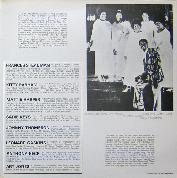 Cover zu The Stars Of Faith - Gospel Song Negro Spirituals | 1974 | Vinyl | Funk / Soul | France Schallplatten Ankauf