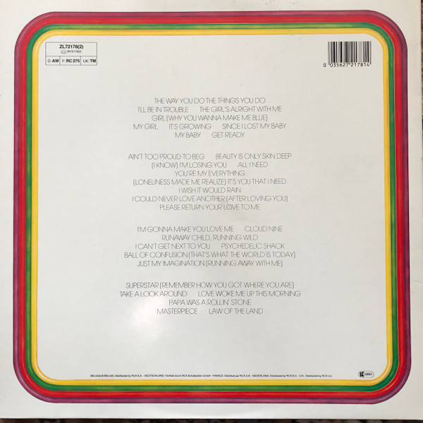 Cover zu The Temptations - Anthology | 1985 | Vinyl | Funk / Soul | UK & Europe