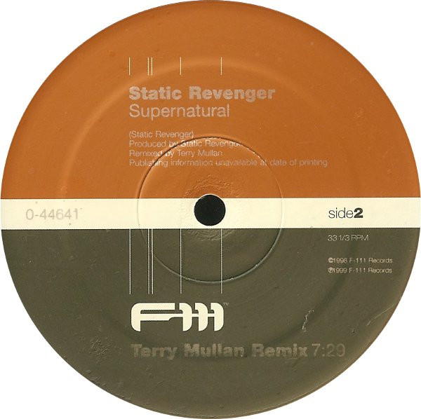 Cover zu Static Revenger - Supernatural | 1999 | Vinyl | Electronic | US Schallplatten Ankauf