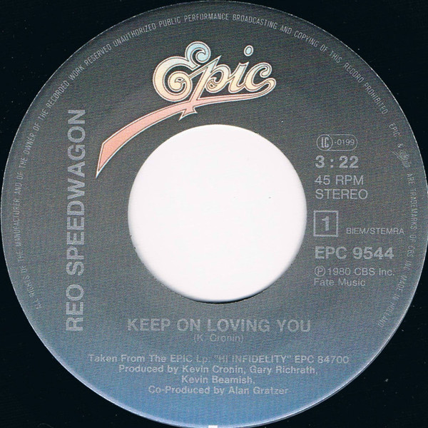 Cover zu REO Speedwagon - Keep On Loving You | 1981 | Vinyl | Rock | Europe