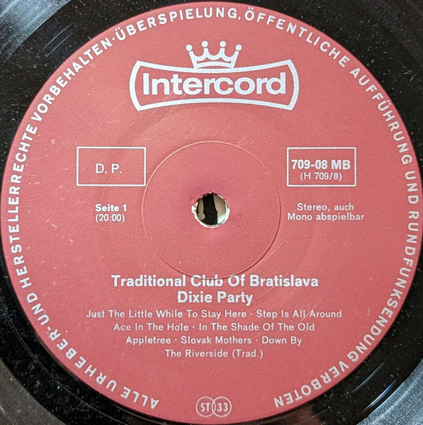 Cover zu Traditional Club Bratislava - Dixie Party | 1970 | Vinyl | Jazz | Germany