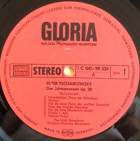 Cover zu Pyotr Ilyich Tchaikovsky, Utah Symphony Orchestra, Maurice de Abravanel - Schwanensee (Auszüge) | 1969 | Vinyl | Classical | Germany Schallplatten Ankauf