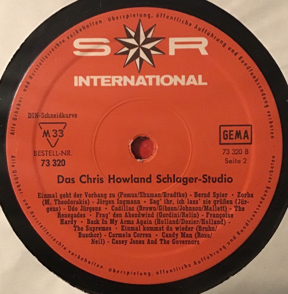 Cover zu Various - Das Chris Howland Schlager-Studio | 1966 | Vinyl | Pop | Germany Schallplatten Ankauf