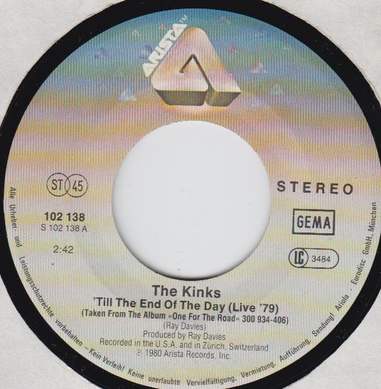Cover zu The Kinks - 'Till The End Of The Day (Live '79) | 1980 | Vinyl | Rock | Germany