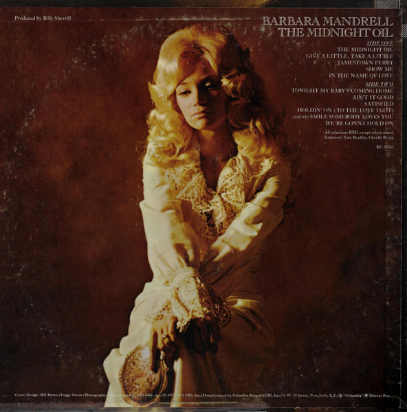 Cover zu Barbara Mandrell - The Midnight Oil | 1973 | Vinyl | Folk, World, & Country | US