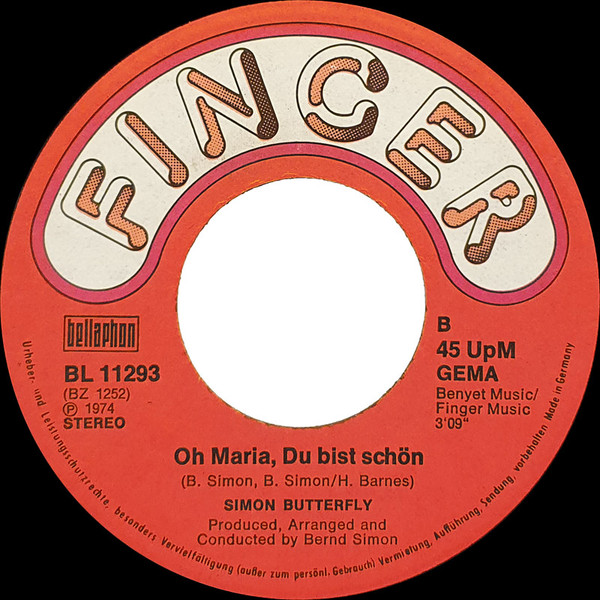 Cover zu Simon Butterfly - Bella Marie | 1974 | Vinyl | Pop | Germany Schallplatten Ankauf