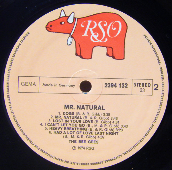 Cover zu Bee Gees - Mr. Natural | 1974 | Vinyl | Rock, Funk / Soul, Pop | Germany