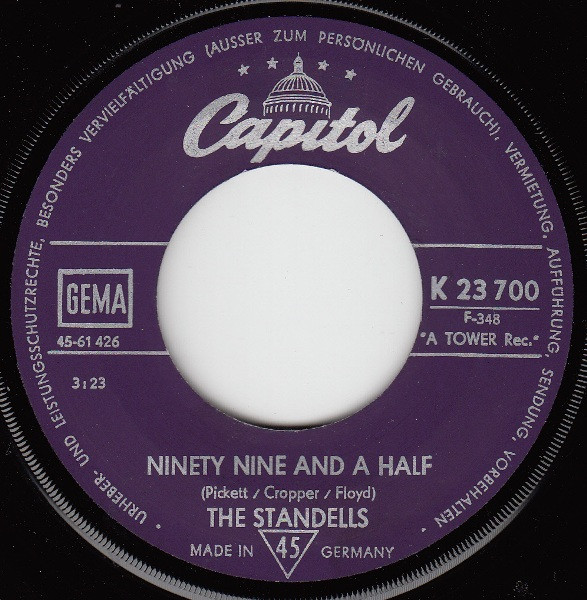 Cover zu The Standells - Can't Help But Love You / Ninety Nine And A Half | 1967 | Vinyl | Funk / Soul, Blues | Germany