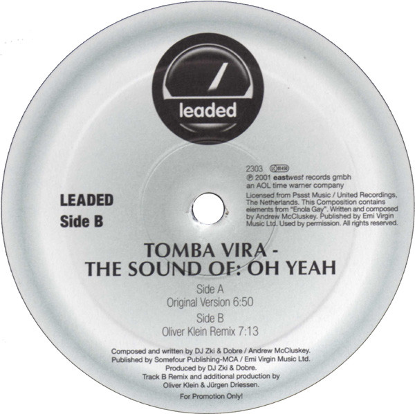 Cover zu Tomba Vira - The Sound Of: Oh Yeah | 2001 | Vinyl | Electronic | Germany Schallplatten Ankauf