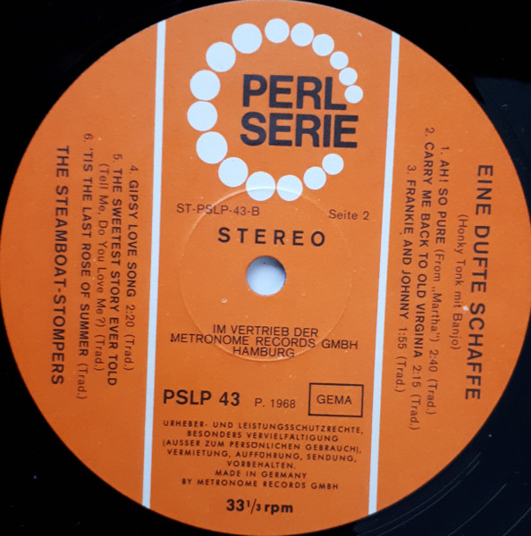 Cover zu Steamboat Stompers - Eine Dufte Schaffe | 1968 | Vinyl | Jazz | Germany Schallplatten Ankauf