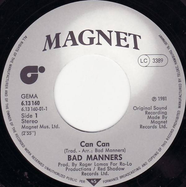 Cover zu Bad Manners - Can Can | 1981 | Vinyl | Rock | Germany Schallplatten Ankauf