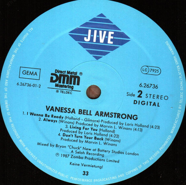 Cover zu Vanessa Bell Armstrong - Vanessa Bell Armstrong | 1987 | Vinyl | Electronic, Funk / Soul, Pop | Germany