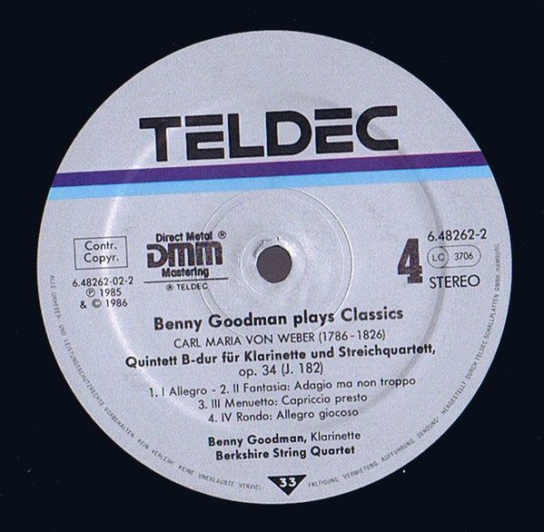 Cover zu Benny Goodman - Benny Goodman Plays Classics | 1985 | Vinyl | Classical | Germany