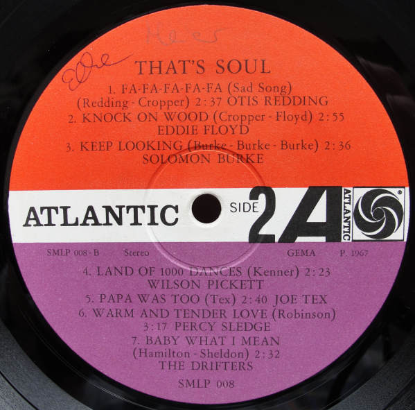 Cover zu Various - That's Soul | 1967 | Vinyl | Funk / Soul | Germany Schallplatten Ankauf