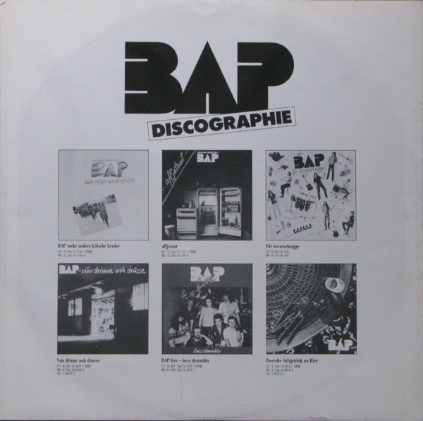 Cover zu BAP - Ahl Männer, Aalglatt | 1986 | Vinyl | Rock, Pop | Germany