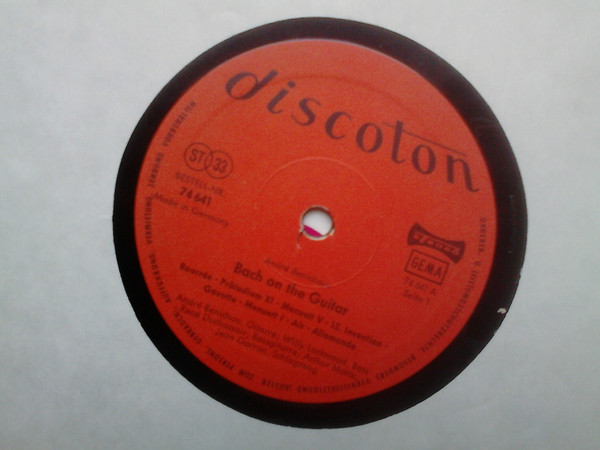 Cover zu André Bénichou, Willy Lockwood, René Duchossoir, Arthur Motta, Jean Garron, Johann Sebastian Bach - Bach On The Guitar | Vinyl | Jazz | Germany