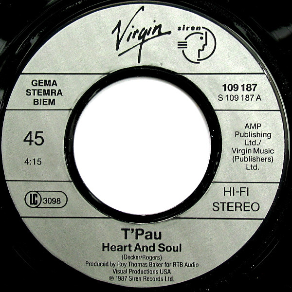 Cover zu T'Pau - Heart And Soul | 1987 | Vinyl | Rock, Pop | Europe