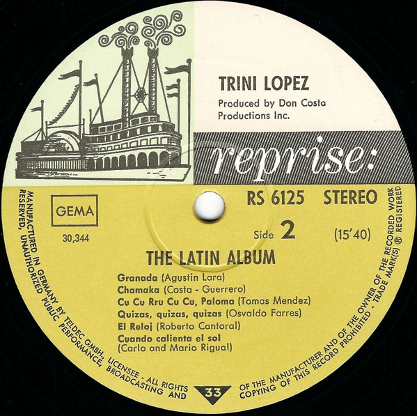Cover zu Trini Lopez - The Latin Album | Vinyl | Latin | Germany