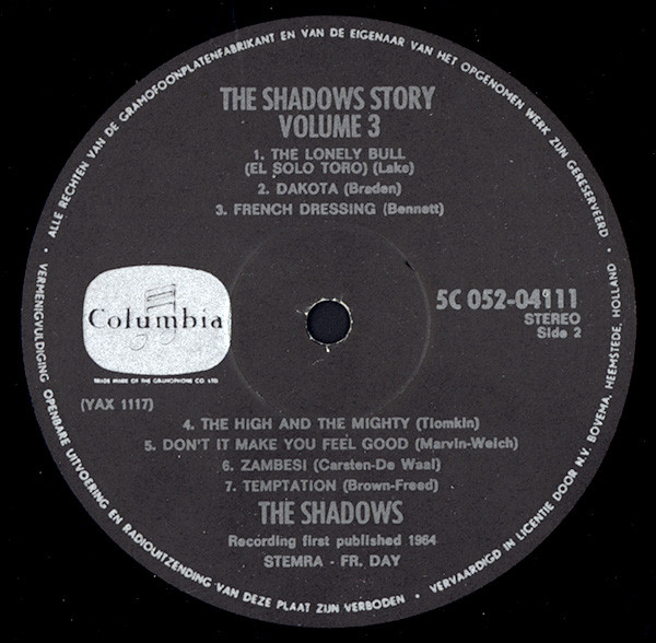 Cover zu The Shadows - The Shadows' Story Vol. 3 (Dance With The Shadows) | Vinyl | Pop | Netherlands Schallplatten Ankauf