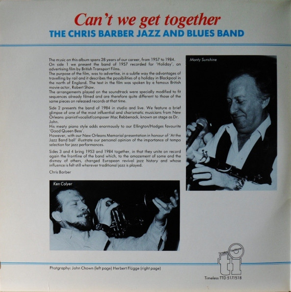 Cover zu The Chris Barber Jazz And Blues Band - Can't We Get Together | 1985 | Vinyl | Jazz | Netherlands