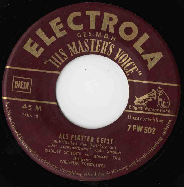 Cover zu Rudolf Schock - Komm In Die Gondel / Als Flotter Geist | Vinyl | Classical | Germany Schallplatten Ankauf
