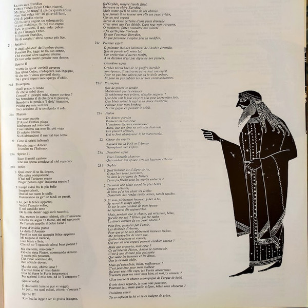 Cover zu Claudio Monteverdi - Eric Tappy, Ensemble Vocal De Lausanne Et Ensemble Instrumental De Lausanne Dir. Michel Corboz - Orfeo | 1968 | Vinyl | Classical | France