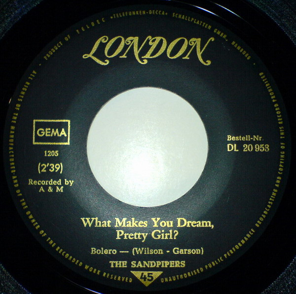 Cover zu The Sandpipers - Guantanamera | 1966 | Vinyl | Latin | Germany Schallplatten Ankauf