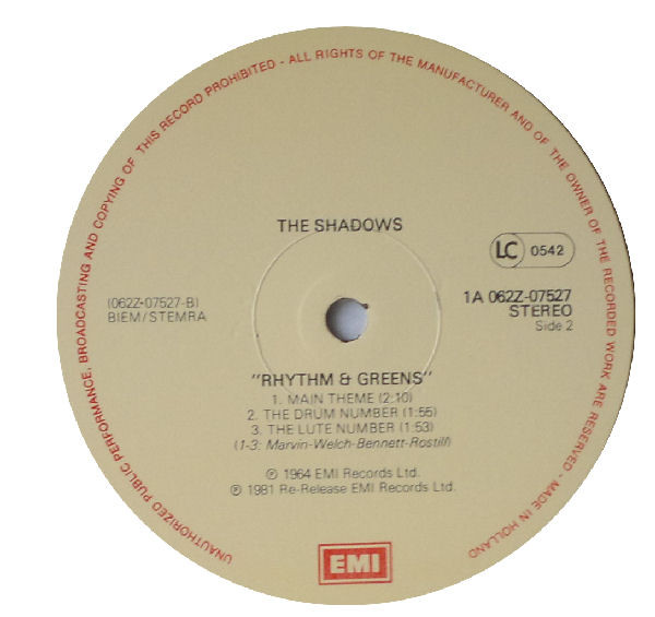 Cover zu The Shadows - The Cliff Richard - The Shadows E.P. Collection Vol 11: Rhythm & Greens | 1981 | Vinyl | Rock, Pop | Netherlands Schallplatten Ankauf