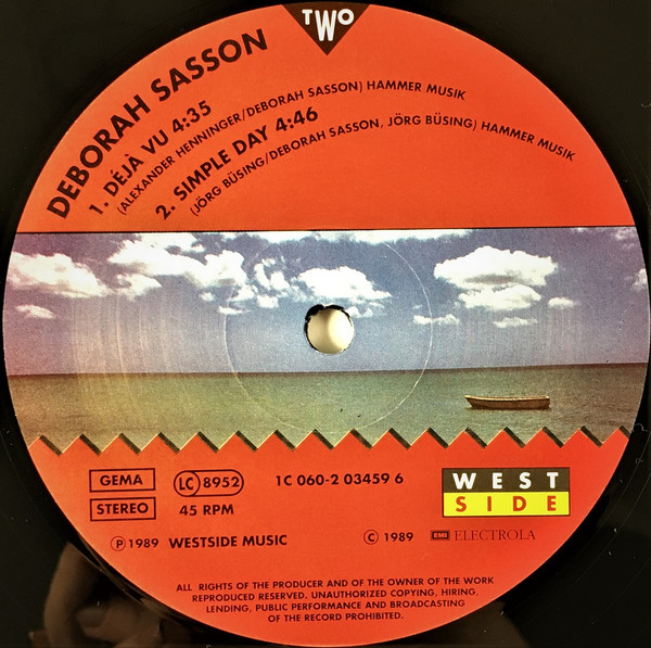 Cover zu Deborah Sasson - Missing Pieces Of A Heart | 1989 | Vinyl | Electronic | Germany Schallplatten Ankauf