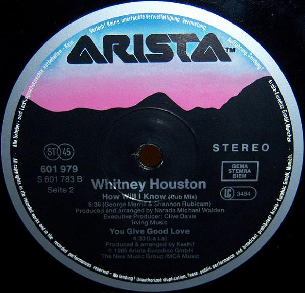 Cover zu Whitney Houston - How Will I Know | 1985 | Vinyl | Electronic, Funk / Soul | Germany