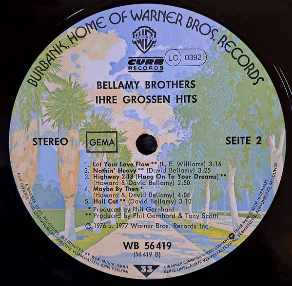 Cover zu Bellamy Brothers - Ihre Großen Hits! | 1977 | Vinyl | Rock | Germany