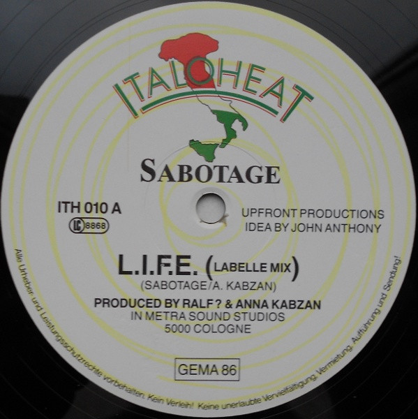Cover zu Sabotage (9) - L.I.F.E. | 1986 | Vinyl | Electronic | Germany Schallplatten Ankauf