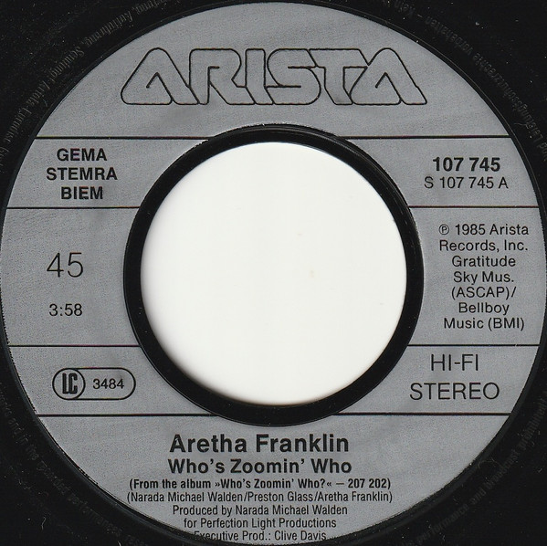 Cover zu Aretha Franklin - Who's Zoomin' Who | 1985 | Vinyl | Electronic | Europe