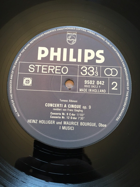 Cover zu Tomaso Albinoni - I Musici - 4 Concerti Per 2 Oboi Op. 9 | Vinyl | Classical | Netherlands Schallplatten Ankauf
